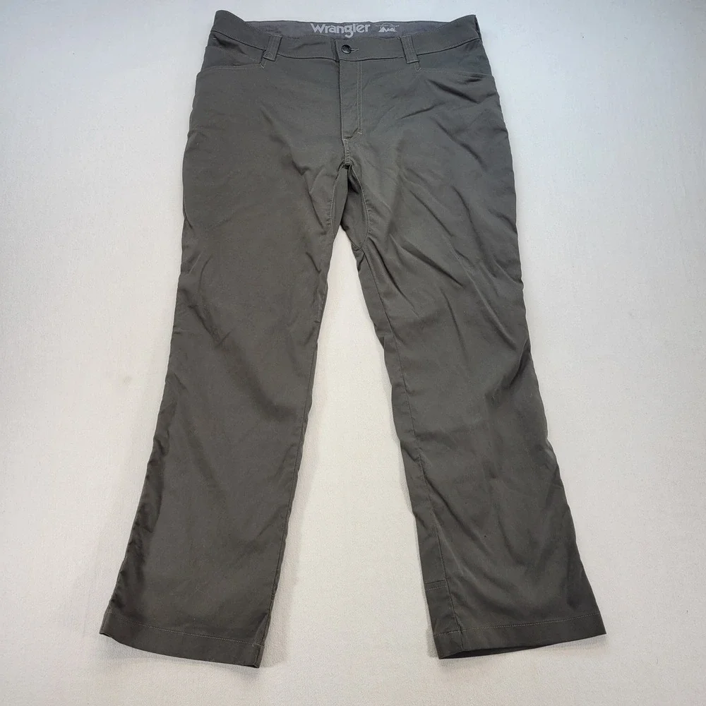 Wrangler Outdoor Rugged Utility Pants Mens 38x30 Green Hiking NT848PT Stretch